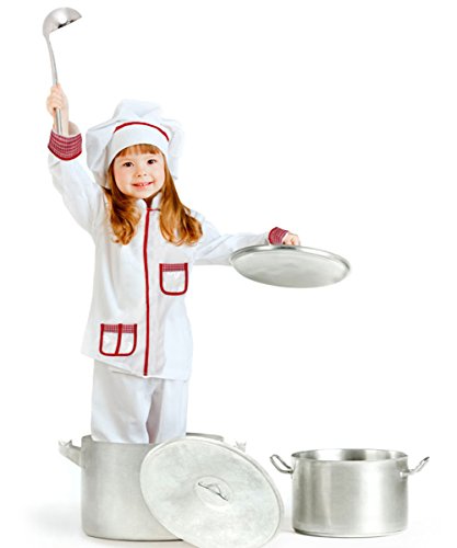 4Pcs Kids Chef Role Play Costume Set fedio Chef Dress up Set for Children(Ages 2-4) - Image 4