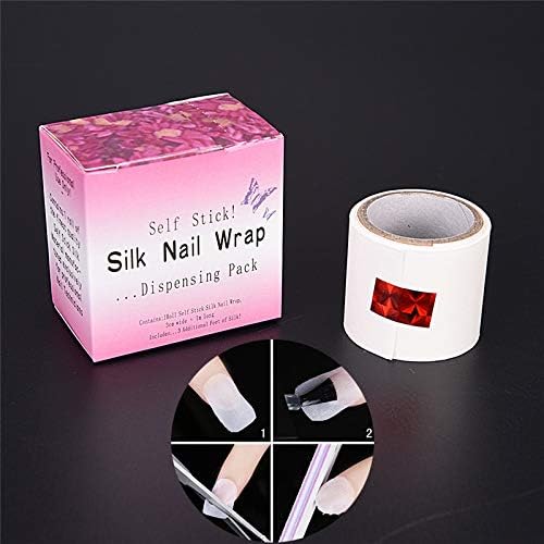 Fiberglass Nail Fibers: 1 Roll DIY White Adhesive Silk Nail Protector Wrap Fiberglass Nails Tape Reinforce Nail Art Manicure Decor Tools