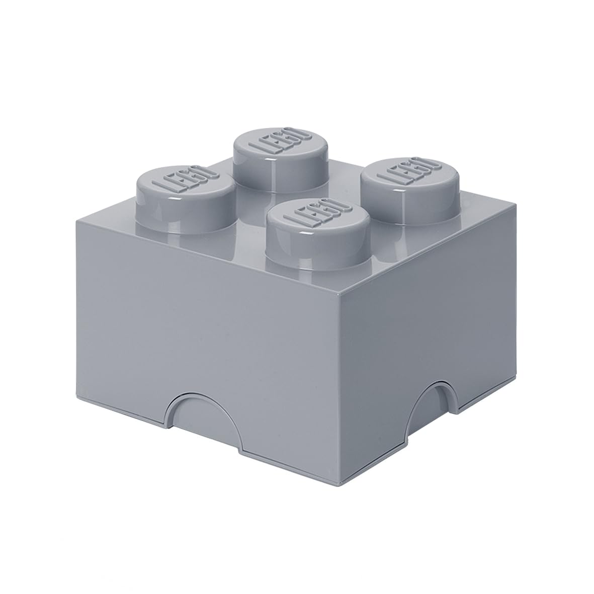 Lego Storage Brick 4 Medium Stone Grey