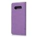 YOKIRIN Galaxy Note 8 Case, Flip Wallet Full PU Leather Kickstand Emboss Floral Butterfly Magnetic Book Style Built-in Stand Card Slots Holder Protective Cover with Detachable Wrist Strap, Purple