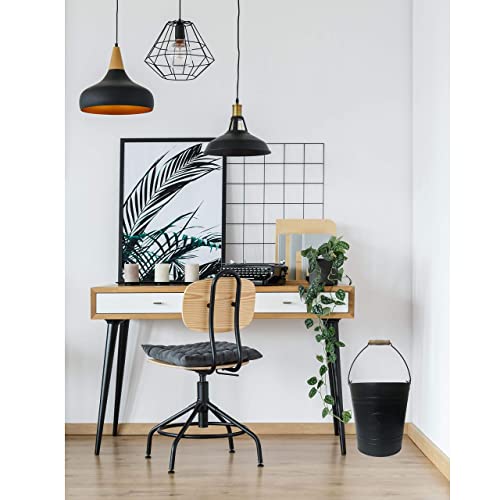 Autumn Alley Black Farmhouse Bathroom Trash Can Rustic Waste Basket