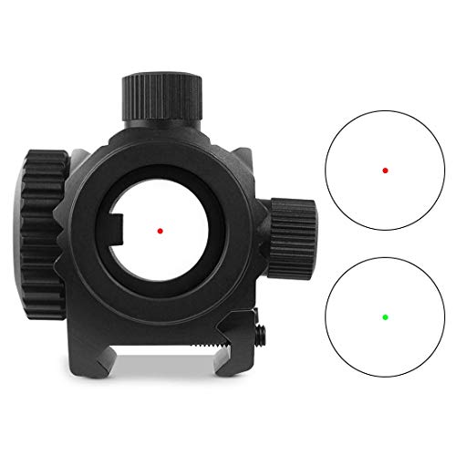 Twod 1x22mm 5 MOA Red Green Dot Sight,Reflex Holographic Tactical Scope Dual Color Illuminated Compact Micro Red/Green Reticle with Circle Dot Micro Rifle Scope Fits 21mm Picatinny Rail Mount