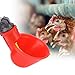 Chicken Drinker Cups 10Pcs Automatic Drinkers Waterers Red Plastic Backyards Duck Bird Quail Pigeon Hen Water Feeder Bowl(C)thumb 1