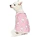 Blueberry Pet Wonderland Floral Sleeveless Dog Dress in Pink Stripe with Peter Pan Collar, Back Length 12