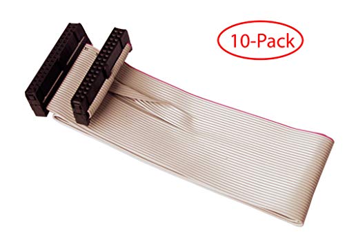 CAB-FDDS19-10PK 19" Standard 34 pin Floppy Drive Cable for Industrial Computer Board. (2) 34 Pin 2.54mm Pitch Female Connectors. (10 Pack Version) - Thumbnail 2