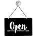 NAHANCO NMSKBO Black with White Print Open/Closed Metal Sign Kit, 12”W x 8”H, Black w/White print
