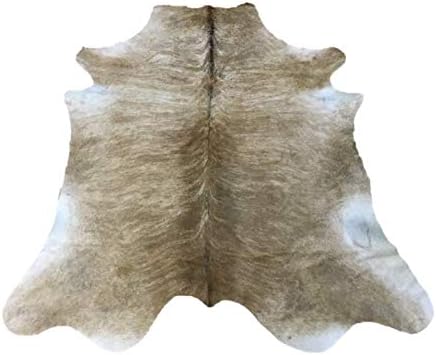 Designleathers real inventory GREY & BEIGE COWHIDE RUG 42 SQFT H5431