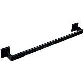 BANOLUX Towel Rack, 22 Inch Single Towel Bars for Bathroom, Towel Racks for Bathroom Wall Mounted SUS304 Hand Towel Holder Organize Heavy Duty, Matte Black Towel Bar (Total Length 23.6-Inch)
