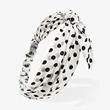 E-Phoenix Tied Bow Polka Dot Headwrap Headband