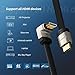 UGREEN HDMI Right Angle Cable 90 Degree Elbow Flat HDMI Cord 4K Ultra HD 3D 1080P, Ethernet and Audio Return ARC Compatible for Nintendo Switch Xbox PS5 PS4 PS3 PC Laptop TV (6FT)