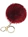 WILLBOND 12 Pieces Faux Fur Ball Pom Pom Keychain Fluffy Ball Key Chain with Key Ring for Handbag Bag Decoration, 8 cm, 10 cm, 14 cm