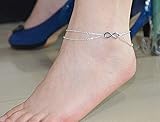bestwishes2u Retro Silver Infinity Anklet Women Girl Jewerly Love Valentines Day Gift