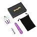 Waterproof Female Multi-Speed Purple Vibrating Dildo with Mini Bullet Vibrator as Bonus