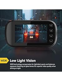 Z EDGE Z3D Dual Lens Dash Cam, 2.7 "Pantalla Ultra HD 1440P Delantero y 1080P Trasero de ángulo amplio de 150 grados Delantero y trasero Cam, Tablero de instrumentos con GPS, WDR, Visión con poca luz, Modo de estacionamiento, G Sensor