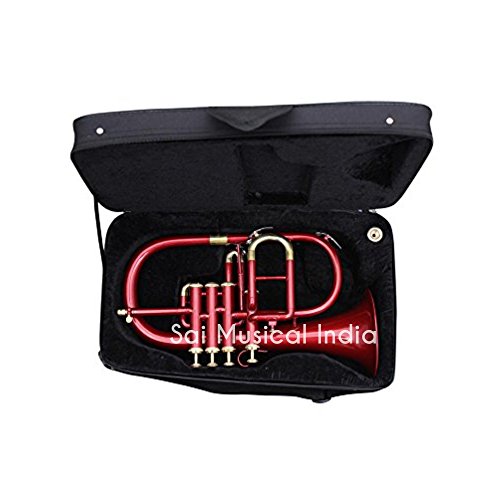 Sai Musical India, F-25, Flugel Horn, Bb 4 Valve (Red)