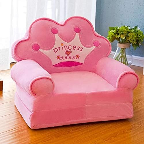 SANA TOYS Children's Plush Backrest Stuffed Foldable Chair (Pink)