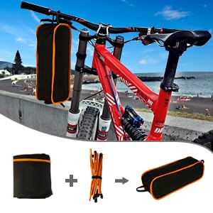 SOPPY 2 Pack Folding Camping Chair Upgraded High Back, Portable Lightweight Folding Camp Chairs with Sided Pocket & Carry Bag for Outdoor Backpacking, Hiking, Travelling, Picnic,Fishing - Orange