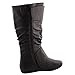 TOP Moda Bank 85 Womens Buckle Slouch Boots Black