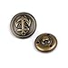 YuanKanJu 12pcs Anchor Metal Shank Blazer Button Set - DIY Sewing Supplies for Coat Jacket Sailor Suit - 20mm X 4, 15mm X 8 (Bronzy)
