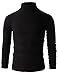 H2H Mens Slim Fit Basic Ribbed Thermal Turtleneck Pullover Sweaters BLACK US M/Asia L (KMTTL033)
