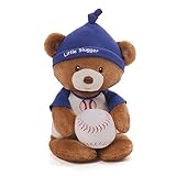 Gund Baby Teddy Bear and Rattle, Little Slugger Baseball