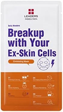 Leaders Insolution Daily Wonders Breakup With Your Ex-Skin Cells Facial Mask Sheet Clarifying and Exfoliating Dead Skin Korean Skincare (10 Sheets)