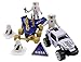 Amazing Quality Space Explorer Toy Set - 2 Astronauts, 2 Space Rovers, 1 Rocket Ship, 2 Hi-Tech Satellites, Safety Signs, and Traffic Cones. Perfect Space Toys for Boys and Girls