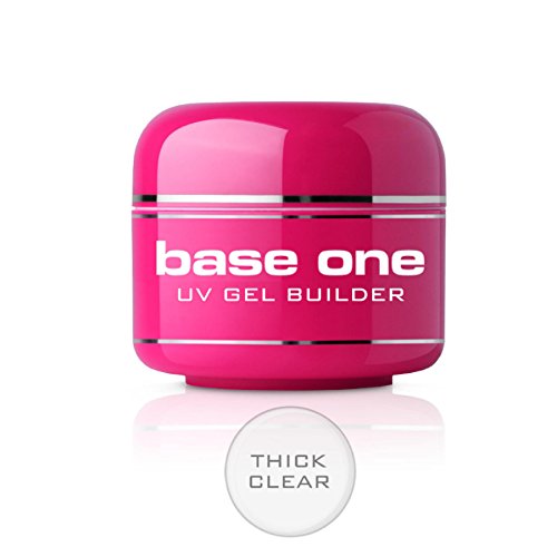 Base One Clear 15g UV Gel Nails Acid Free Builder File Off Gel Silcare
