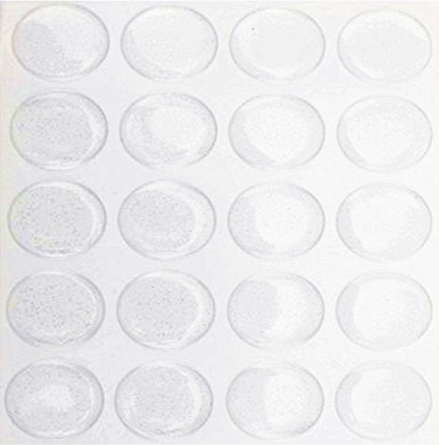 IGOGO 100 PCS Glitter Epoxy Stickers Epoxy Adhesive Seal Stickers for Bottle Cap and Pendants 1 Inch