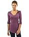 PattyBoutik Women's Hoodie Curve Hem Tunic Top (Heather Purple S)