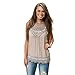Sunward Women Summer Vest Top Sleeveless Blouse Casual Tank Tops (XL, Khaki)