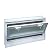 Glass Block Vent - 24"W x 8"H Vinyl Hopper Vent