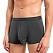 David Archy Men's 4 Pack Underwear Micro Modal Separate Pouches Trunks with Fly (Dark Gray,M)