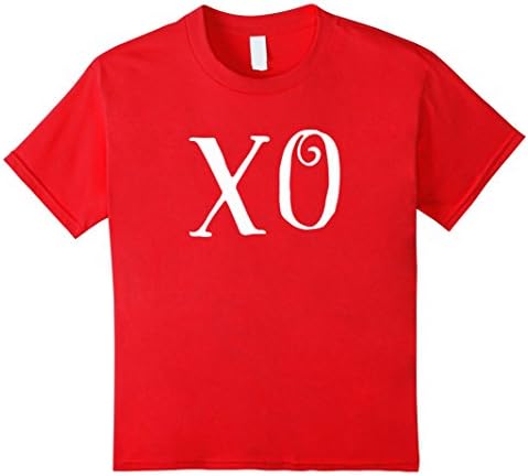 Kids XO Valentines Day Tshirt XOXO LOVE Girl Women 6 Red