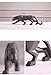 Resin Abstract Black Panther Sculpture Figurine Handicraft Home Desk Decor Geometric Resin Wildlife Leopard Statue Craft