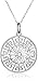 Amazon Collection Sterling Silver Greek Key Medallion Pendant Necklace