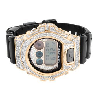 G-Shock DW6900 Watch Rose Gold Finish Mens Lab Diamond Black Silicone Band  Digital Sale- Buy Online in Angola at angola.desertcart.com. ProductId :  22314510.