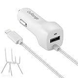 Car Charger with Car Holder, Lightning Coiled Car Charger for iPhone 7 Plus, iPhone Se, iPhone 6 6S Plus, iPhone 5