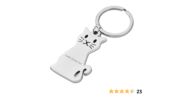 personalized cat keychain