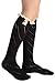 Avidlove Women Socks Lace Trim Leg Warmers Button Boot Cuffs Toppers Black (FBA)