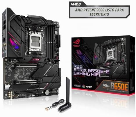 ROG Strix B650E-E Gaming WiFi AM5 (LGA1718) Ryzen 7000 - Placa Base para Juegos (16+2 etapas de Potencia, DDR5,4X Ranuras M.2, PCIe® 5.0, WiFi 6E, LAN 2.5G, Puerto de E/S Trasero USB 3.2 Gen 2x2