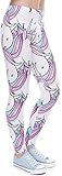 Ndoobiy Printed Leggings Basic Patterned Leggings Yoga Workout Leggings Women Girls Spandex Leggings L2