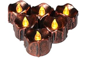 Tealight Candles Battery Operated with Timer, Actpe 12PCS LED Battery-Operated Flameless Tea Light Candle for Wedding Holiday