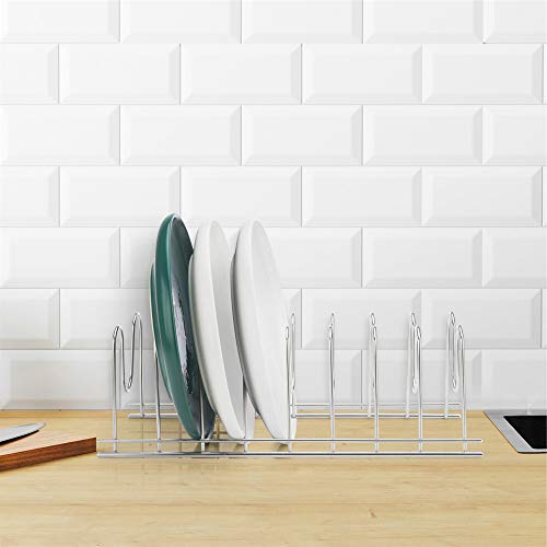 SANNO Pan pot Lid Holder Rack Kitchen Lid Organizer for Plates, Cutting