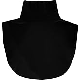 Joyci Women's Solid Stripe Turtleneck Dickey Collar Wear Outer or in Sweater Hoodie High Neck Mock Collar