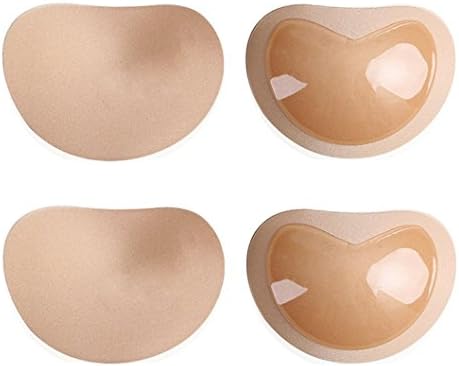 Taohua Garden 2 Pairs Self-Adhesive Bra Pads Inserts Breast Enhancer (Flesh)