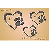 Joanie Stencil Pet Dog Paw Print Heart Love Animal Track DIY Shapes (8