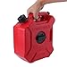 GOGOUP 1.3 Gallon 5L Red Gas Can with Lock Portable anticorrosive Gasoline Tank with Flexible Hose for Motorcycles and Automobiles