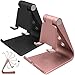 SourceTon 2 Packs Multi-Angle Adjustable Cell Phone Stand, Portable Sturdy Plastic Desk Stand Mount Fits All Smart Phones Charging with Anti-Slip Base and Convenient Charging Port, Fits mini Tablet