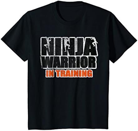 Kids Ninja Warrior in Training T-Shirt in orange for Boys & Girls